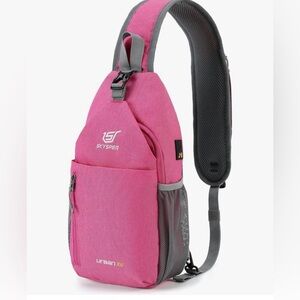 Sling bag cross body backpack pink color
